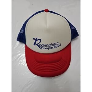 Rockingham Cooperative Red White Blue Hat Harrisonburg Virginia Farm Cap Mesh